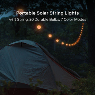 Solar String Lights: 44' Color