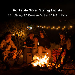 Solar String Lights: 44' White