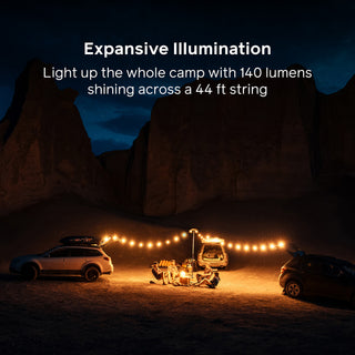 Solar String Lights: 44' White